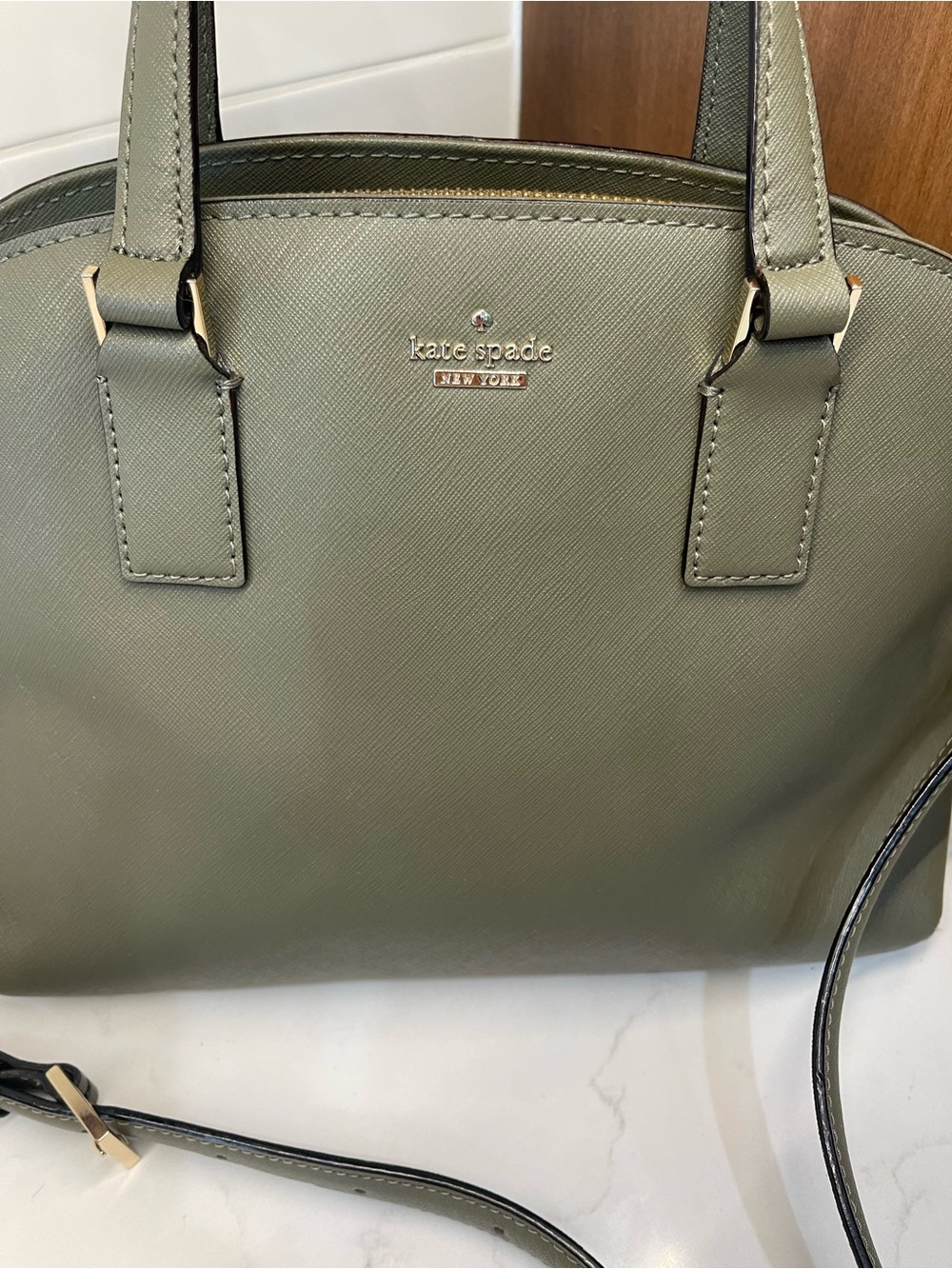 kate spade Sage Green Dome Satchel with Removable Strap - Picture 2 of 12